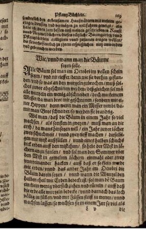 Wie/ unnd wann man die Bäume setzen solle