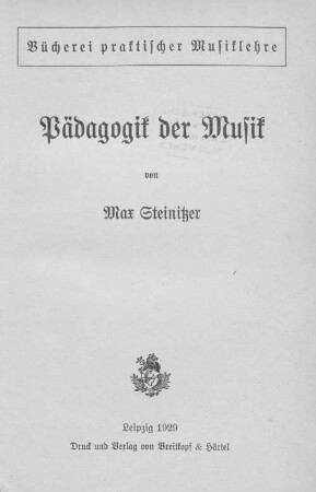 Pädagogik der Musik