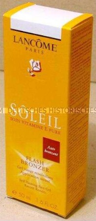 Leerkarton "Soleil / Flash Bronzer / Gel visage ensoleillant"
