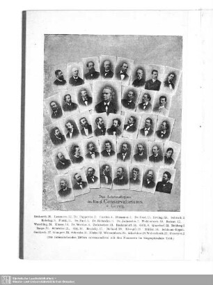 Das Lehrercollegium des Köngl. Conservatoriums in Leipzig