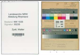 Entnazifizierung Walter Zysk , geb. 29.01.1922 ()