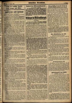 Zweite Ausgabe vom Mittwoch, den 10. Januar 1934.