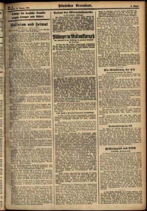 Zweite Ausgabe vom Mittwoch, den 10. Januar 1934.