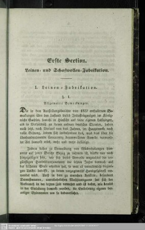 Erste Section