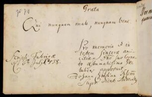 71bv Doppelung, Klemm, Johann Christian. Tübingen, 06.07.1738