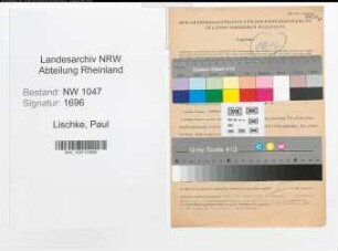 Entnazifizierung Paul Lischke , geb. 07.03.1910 (Installateur)