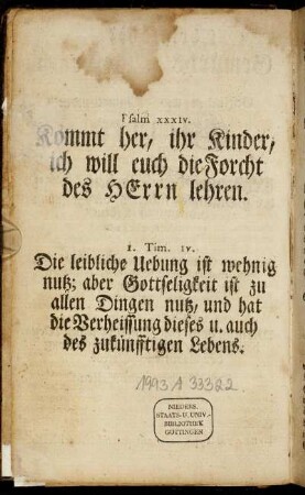 Psalm XXXIV. - I. Tim. IV.
