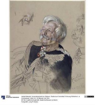 Generalleutnant von Webern. Studie zum Gemälde "Krönung Wilhelms I. in Königsberg"
