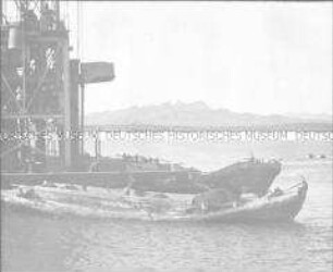 Glasdia vom Großen Hafen in "Tsingtau", "Prinz Heinrich Berge"