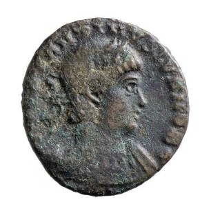 Münze, Follis, Aes 4, 330 - 331 n. Chr.