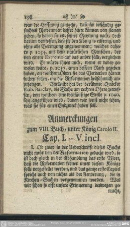 Anmerkungen zum VIII. Buch, unter König Carolo II