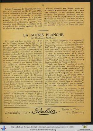 La souris blanche.