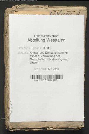 Regulierung des Tecklenburgischen Mühlenwesens