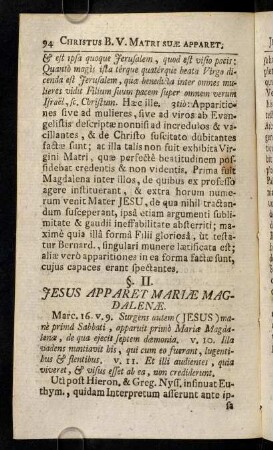 94-116, §. II. Jesus Apparet Mariae Magdalenae.