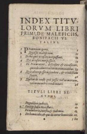 Index Titulorum