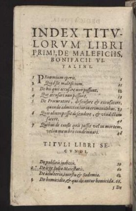 Index Titulorum