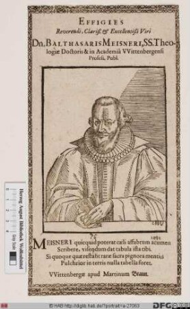 Bildnis Balthasar Meisner