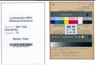 Entnazifizierung Peter Becker , geb. 27.02.1895 (Bergarbeiter)
