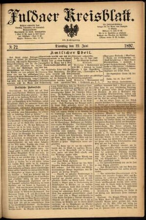 Ausgabe vom Dienstag, den 22. Juni 1897.