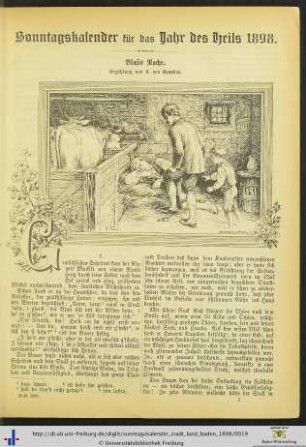 Sonntagskalender für das Jahr des Heils 1898.