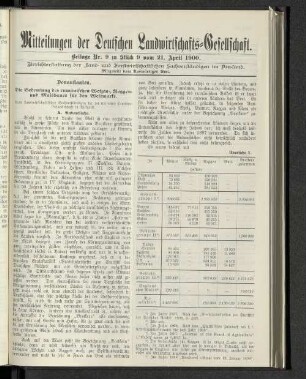 Beilage Nr. 9 zu Stück 9 vom 21. April 1900.