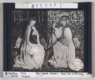 Breslau, Schlesisches Museum für Kunstgewerbe und Altertum: Barbara-Altar, Marienkrönung