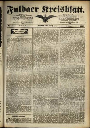 Zweite Ausgabe vom Mittwoch, den 09. März 1910.