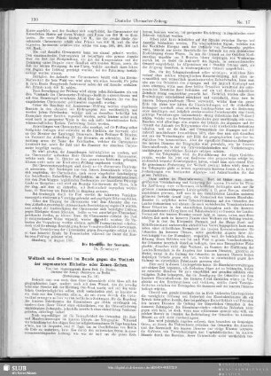 Weltzeit und Ortszeit im Bunde gegen die Vielheit der sogenannten Einheits- oder Zonen-Zeiten (Fortsetzung von No. 16)