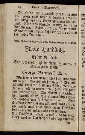 Zwote Handlung.