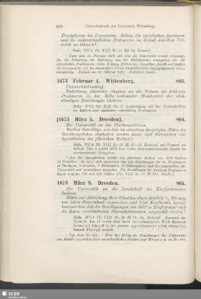 803. 1673, Februar 4. Wittenberg
