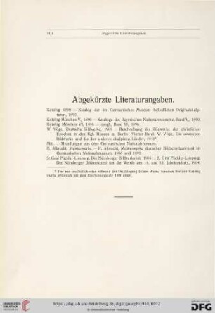 Abgekürzte Literaturangaben