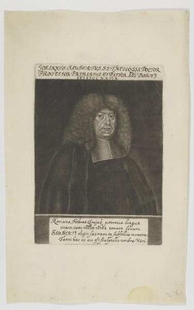 Bildnis des Johannes Saubertus