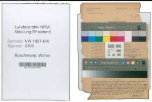 Entnazifizierung Walter Buschmann , geb. 26.04.1901 (Dentist)