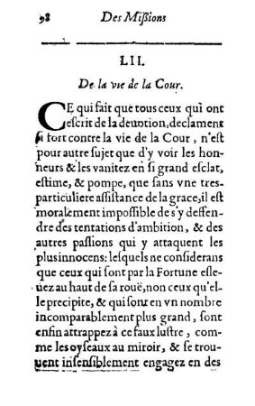 LII. De la vie de la Cour