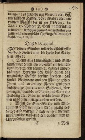 Das VI. Capitul.