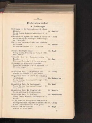 Rechtswissenschaft.