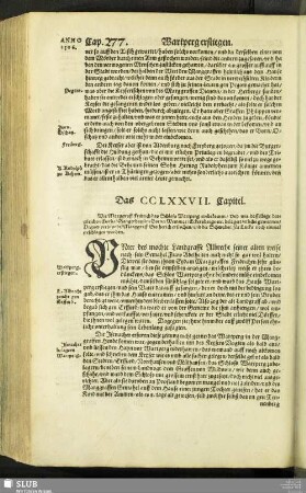 Das CCLXXVII. Capitel
