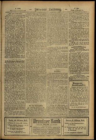 Fünfte Ausgabe vom Dienstag, den 19. November 1912.