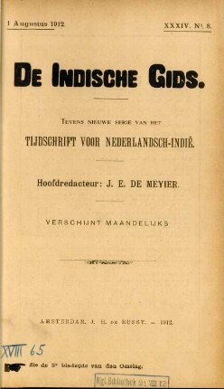XXXIV. No. 8. 1 Augustus 1912