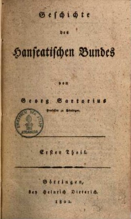 Geschichte des hanseatischen Bundes. 1., Bis 1370