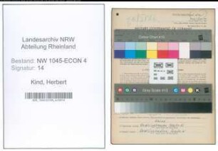 Entnazifizierung Herbert Kind , geb. 19.11.1905 (Vertreter)