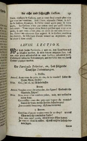 LXVIII. Lection. - LXX. Lection.