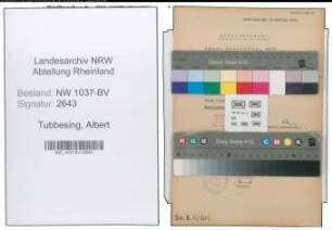 Entnazifizierung Albert Tubbesing , geb. 29.03.1904 (Lehrer)
