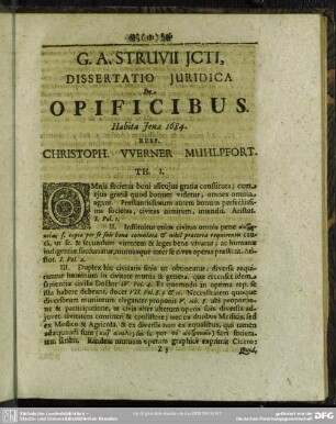 G. A. Struvii. de Opificibus