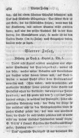 Vierter Zusatz, Anhang zu Buch 1. Kapitel 1. Bd. 1.