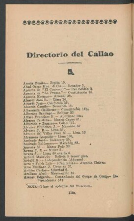 Directorio del Callao