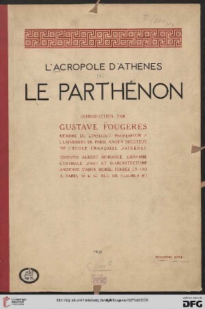 Band 2: Le Parthénon