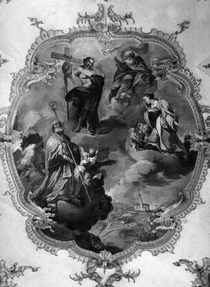 Der heilige Martin mit Maria und der heiligen Dreifaltigkeit