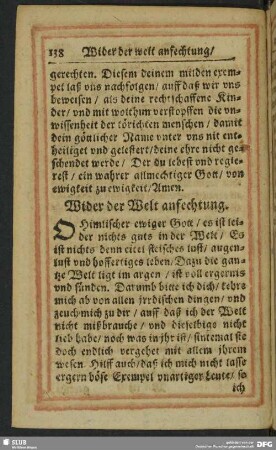 Wider der Welt anfechtung