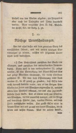 §. 12. Nöthige Unterscheidungen